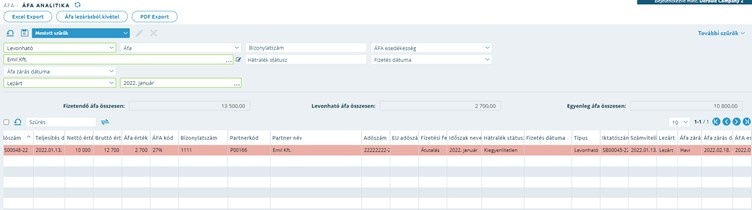Smartfront ÁFD 5.12 > Beszállítói számla: előleg és végszámla > Lezárt ÁFA időszakban rögzített számla.jpg